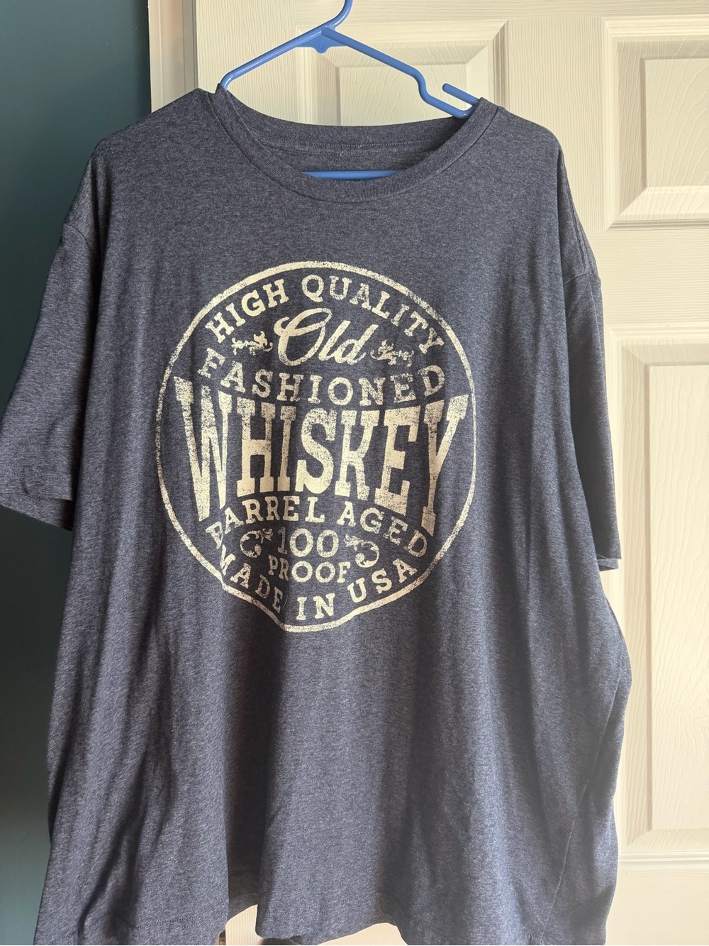 Hybrid & company Navy Heather Short Sleeve Whiskey Graphic Tee